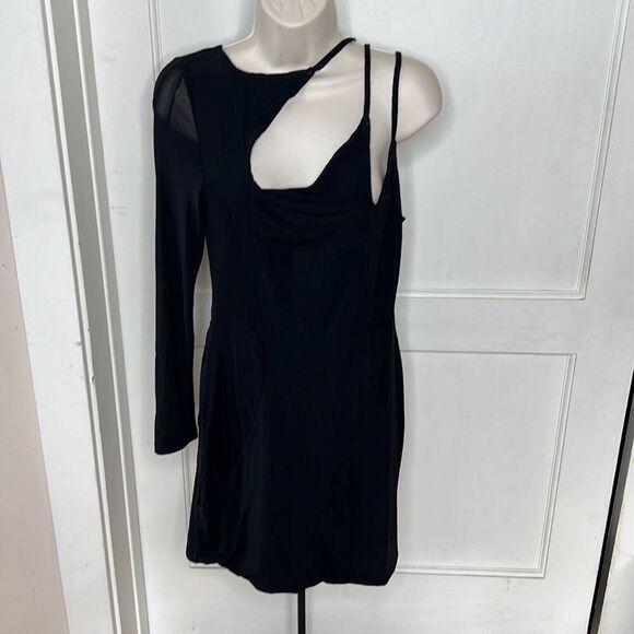 Princess Polly Strappy One Shoulder Mesh Mini Dress Nwot Size 10 - Picture 1 of 9